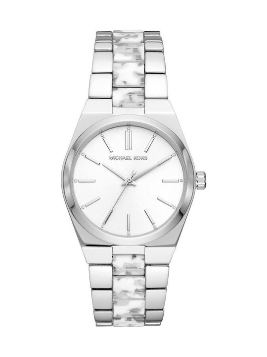 Michael Kors Channing Womens Watch 36mm Battery With Silver Steel Bracelet