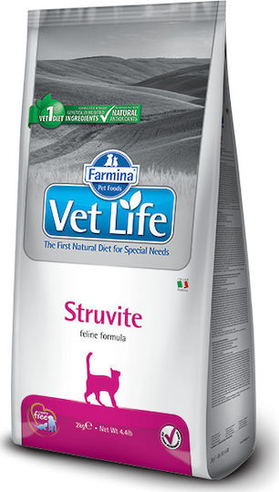 Farmina Vet Life Struvite Dry Food for Adult Cats with Sensitive Urinary with Corn / Chicken 0.4kg