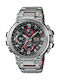Casio G-Shock MT-G Ανδρικό Ρολόι 52mm Solar με Ασημί Μεταλλικό Μπρασελέ