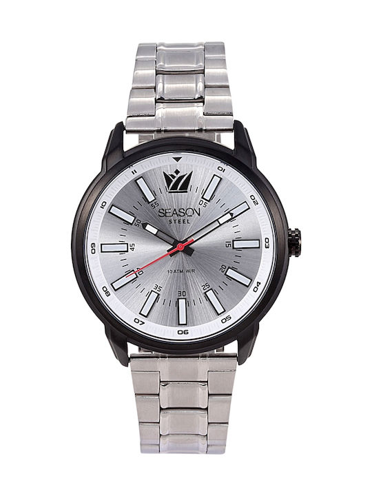 Season Time Impressive Series Watch with Silver Metal Bracelet