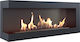 Kratki Delta L 1200 Tuv DELTA/L/1200/TUV Wandmontiert Bioethanol Kamine Innenbereich Schwarz 120x28x48cm