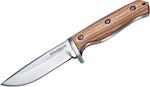Boker Magnum Zebra Drop Knife Brown with Blade made of Stainless Steel in Sheath