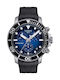 Tissot Seastar 1000 Men's Watch 45.5mm Chronograph Battery with Black Rubber Strap