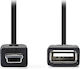 Nedis USB 2.0 Cable USB-A male - USB-B female 0.2m (CCGP60315BK02)