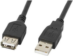 Lanberg CA-USBE-10CC-0050-BK USB 2.0 USB-A male σε USB-A female 5m