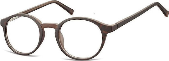 Sunoptic Plastic Eyeglass Frame Brown Tortoise CP137A