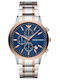 Emporio Armani Men's Watch 43mm Chronograph Battery with Silver Metal Bracelet
