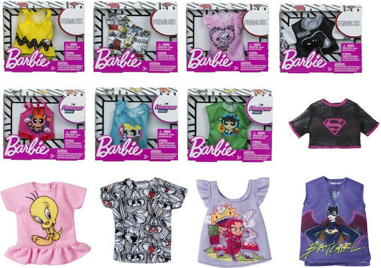 Barbie Fashion T-Shirts Ρούχα για Κούκλες για 3+ Ετών (Διάφορα Σχέδια) 1τμχ