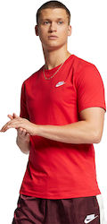 Nike Sportswear Club Tricou sportiv pentru bărbați cu mâneci scurte Roșu