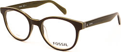 Fossil Children's Plastic Eyeglass Frame Brown FOS 7012 4C3