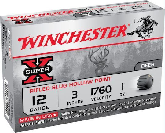 Winchester Cartridges Super-X Rifled Slug Hollow Super Magnum 28.35gr 5pcs