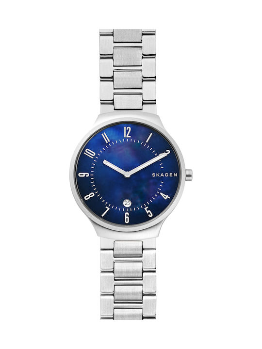 Skagen Grenen Uhr Batterie mit Silber Metallarmband