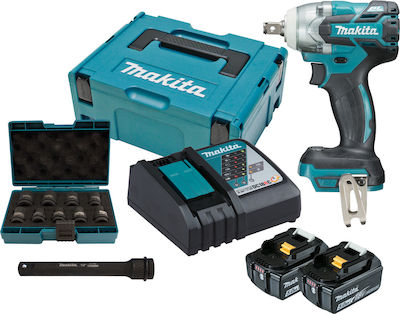 Makita Fără perii Cheie de impact Baterie 18V 2x5Ah cu Priză 1/2"