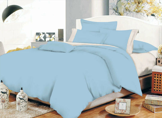 Le Blanc Сет Чаршафи с Ластик 170x200+20см. Cotton Line Ecru-Ciel 4бр