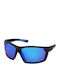 Uvex Sportstyle Sonnenbrillen mit Schwarz Rahmen und Blau Spiegel Linse S5320252416