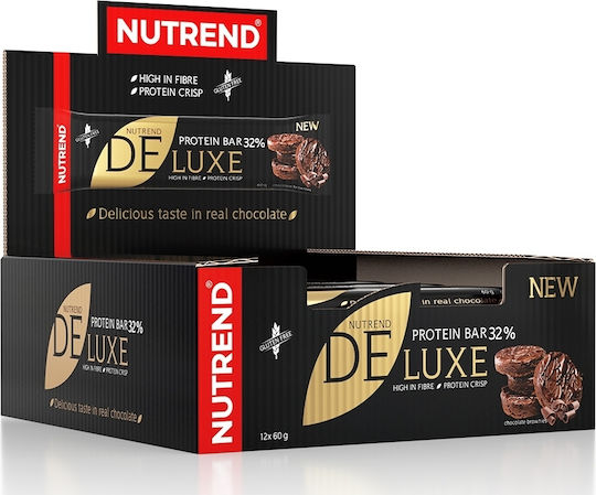 Nutrend Deluxe Protein Bar 12 Pieces with 32% Protein & Flavour Chocolate 12x60g
