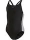 adidas 3-Stripes Kids Swimwear One-Piece Black