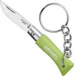 Opinel Keychain No 02 Pocket Knife Keychain Light Green with Blade made of Stainless Steel