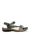 Parex Leather Women's Flat Sandals Anatomic in Black Color