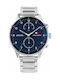 Tommy Hilfiger Chase Watch Chronograph Battery with Silver Metal Bracelet