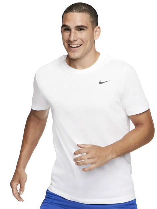 Nike Training Αθλητικό Ανδρικό T-shirt Dri-Fit Λευκό Μονόχρωμο