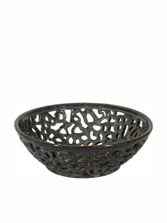 Fylliana Декоративна купа Керамика Син 22.5x22.5x8см 1бр