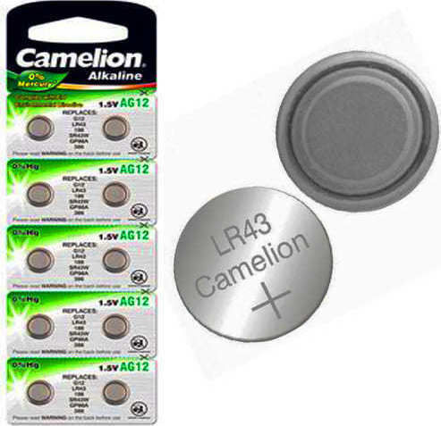 Camelion Alkaline AG12 Μπαταρίες Ρολογιών LR43 1.5V 10τμχ