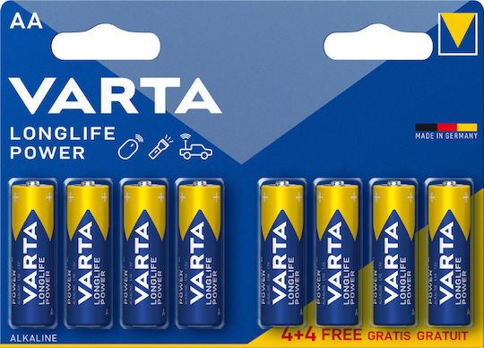 Varta LongLife Power Αλκαλικές Μπαταρίες AA 1.5V 8τμχ