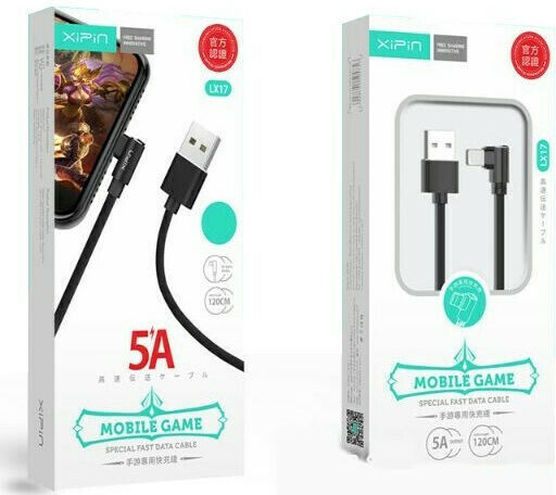 Xipin XiPiN LX17 USB 2.0 Cable USB-C male - USB-A Ασημί 1.2m
