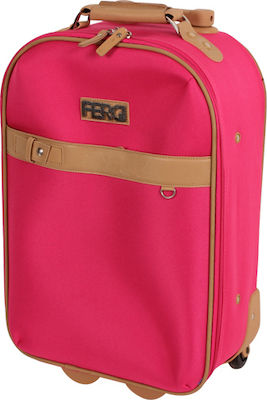 Keskor Cabin Travel Suitcase Fabric Pink with 2 Wheels Height 51cm.