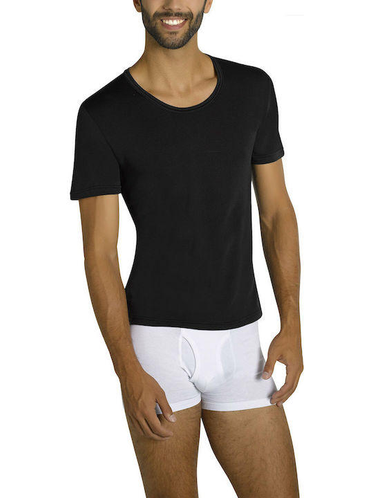 Ysabel Mora 70103 Herren Thermo Kurzarmshirt Schwarz