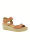 Ragazza Women's Leather Platform Shoes Beige