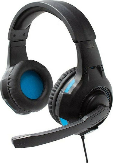 Komc G301 Over Ear Gaming Headset με σύνδεση USB Black/Blue