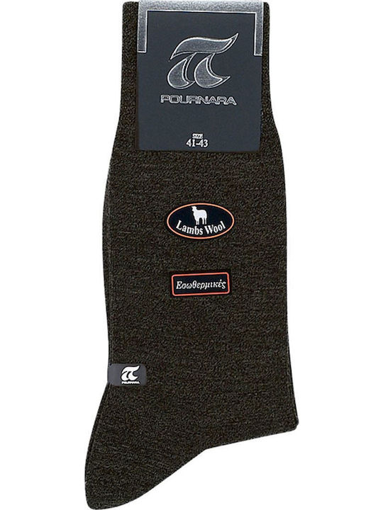 Pournara Wool Ισοθερμικές Κάλτσες Καφέ Pournara Wool Ισοθερμικές Κάλτσες Καφέ