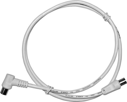 Adeleq Antenna Cable Coax male - Coax female White 5m (9-050) 1pcs