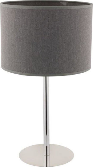 Nowodvorski Hotel Metal Table Lamp for Socket E27 with Gray Shade and Silver Base
