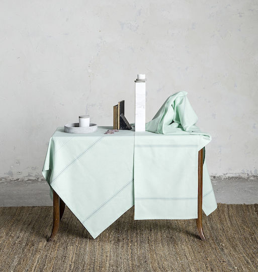 Nima Tablecloth Cotton Galore Green 150x220cm