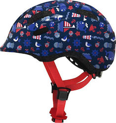 Abus Smiley 2.1 Kids' Helmet for City Bike Blue Maritim with LED Light