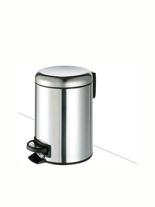 Geesa Professional 634 Inox Toilet Bin with Soft Close Lid 3lt Silver