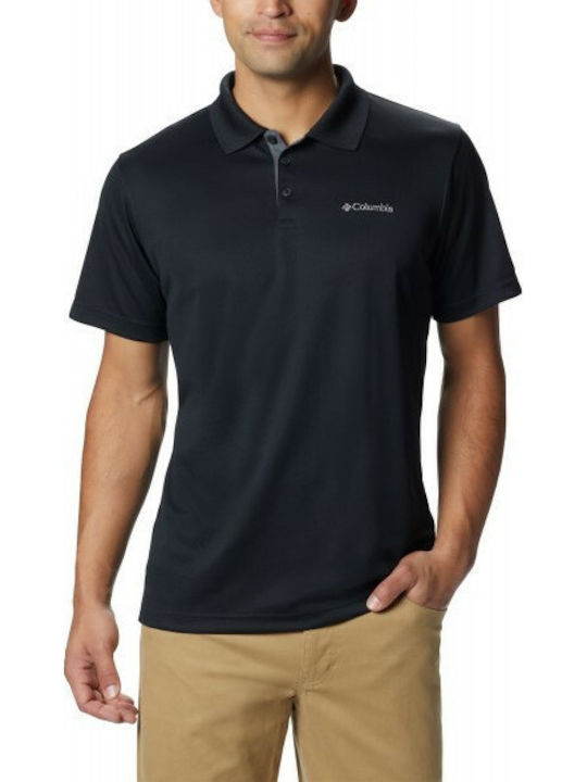 Columbia Utilizer Ανδρικό T-shirt Κοντομάνικο Polo Μαύρο
