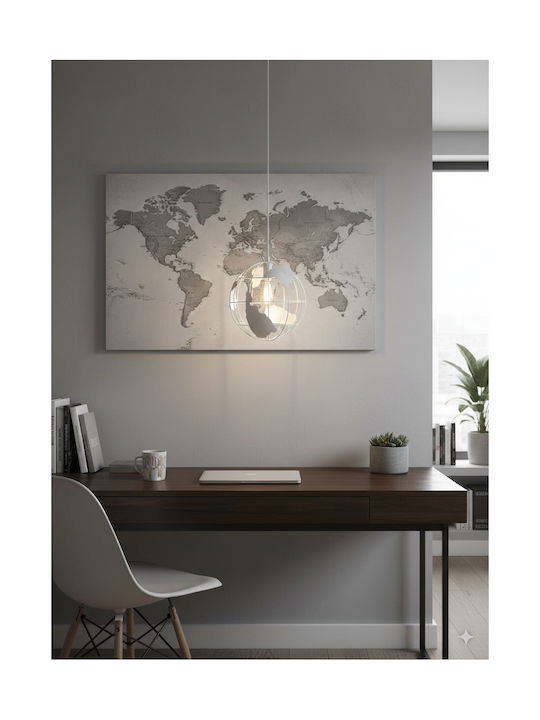 GloboStar Earth Pendant Light White with Socket...