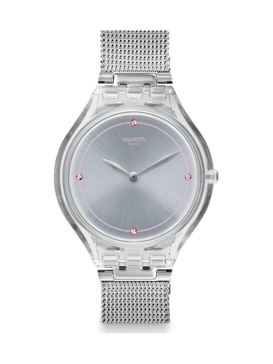 Swatch Skincarat Uhr mit Silber Metallarmband