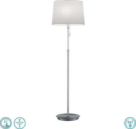 Trio Lighting Lyon Stehlampe Høhe 180xLänge 46,3 cm mit Lampenbirnensockel E27 Silber