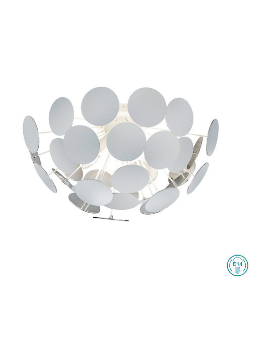 Trio Lighting Discalgo Modern Metal Ceiling Light with Socket E14 54pcs White