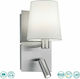Trio Lighting Marriot Модерен Осветително тяло За стена с фасунга E27 и ключ Бял 14x14см.