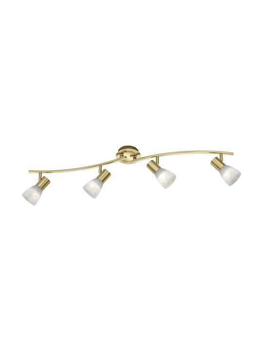 Trio Lighting Levisto Spot with 4 Lights and with Socket E14 in Yellow Color