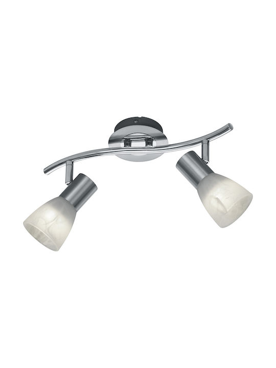 Trio Lighting Levisto Dublu Spot cu Soclu E14 în Culoare Argintiu