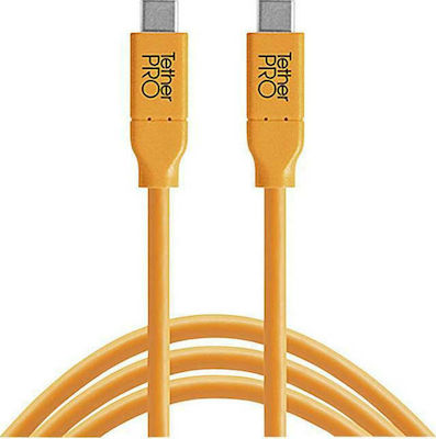 Tether Tools Regular USB 3.1 Cable USB-C male - USB-C male Πορτοκαλί 4.6m (CUC15-ORG)
