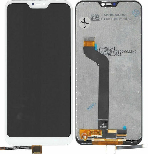 Οθόνη mit Touch-Mechanismus für Mi A2 Lite (Weiß)