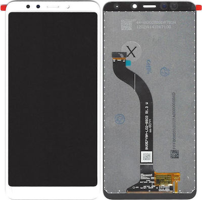 Mobile Phone Screen Replacement with Touch Mechanism for Redmi 5 (White)